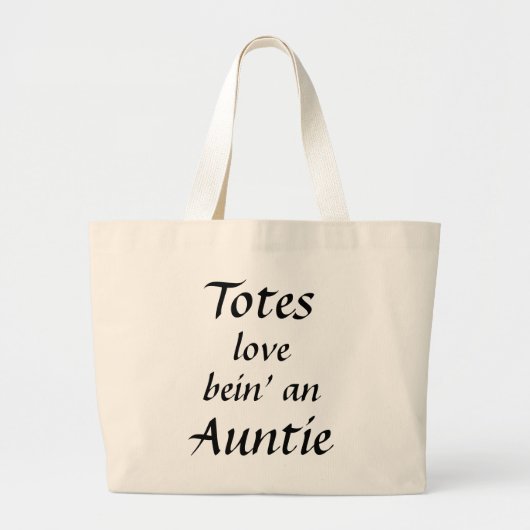 Tante Elegant Typography Canvas tas (Voorkant)