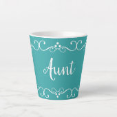 Tante Elegant Typography Cute Gift Coffee Latte Mok (Voorkant)