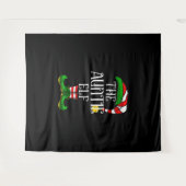 tante elf familie bijpassende kerstgroep wandkleed (Voorkant (horizontaal))
