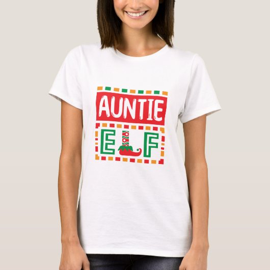 Tante Elf Kerst T-shirt (Voorkant)