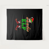 Tante Elf kerstcadeau Wandkleed (Voorkant (horizontaal))