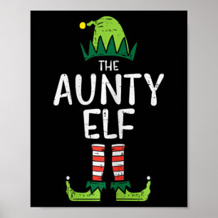 Tante Elf Kerstmis Matching Kerstmis voor familie  Poster