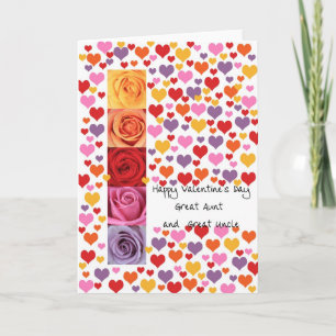 Tante en geweldige tante gekleurde Valentijnsdag Feestdagen Kaart