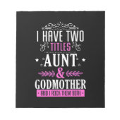 Tante en Godmoeder Notitieblok (Voorkant)