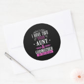 Tante en Godmoeder Ronde Sticker (Envelop)