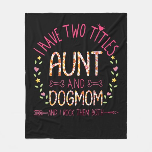 tante en hond mam geeft vrouwen zonnebloemen hart  fleece deken (Voorkant)