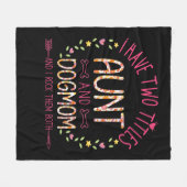 tante en hond mam geeft vrouwen zonnebloemen hart  fleece deken (Voorkant (Horizontaal))