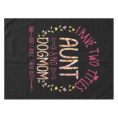 tante en hond mam geeft vrouwen zonnebloemen hart tafelkleed (Voorkant (Horizontaal))