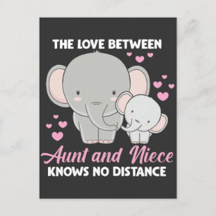 Tante en nicht Love Auntie Family Elephant Hearts Briefkaart
