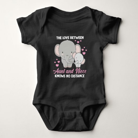Tante en nicht Love Auntie Family Elephant Hearts Romper (Voorkant)