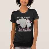 Tante en nicht Love Auntie Family Elephant Hearts T-shirt (Voorkant)