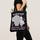 Tante en nicht Love Auntie Family Elephant Hearts Tote Bag (Dichtbij)