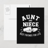 Tante en nichtvrienden voor het leven briefkaart (Voorkant / Achterkant)