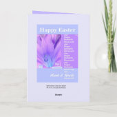 TANTE en OOM - Gelukkige Pasen met Lelie Feestdagen Kaart (Achterkant)