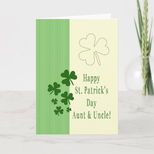 Tante en oom Happy St. Patrick's Day Kaart (Voorkant)