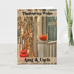 Tante en oom Happy Thanksgiving Feestdagen Kaart