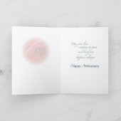 Tante en oom Jubileum Wineglass Roos Gefeliciteerd Kaart (Binnen)