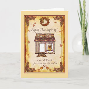 Tante en Oom Thanksgiving over de Kaart van Mijlen