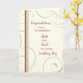 Tante en oom trouwdag gefeliciteerd kaart (Gele Bloem)