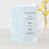 Tante en oom trouwdag gefeliciteerd kaart (Gele Bloem)