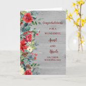 Tante en oom trouwdag gefeliciteerd kaart (Gele Bloem)