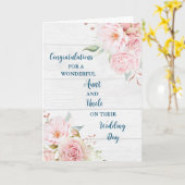 Tante en oom trouwdag gefeliciteerd kaart (Gele Bloem)