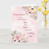 Tante en oom trouwdag gefeliciteerd kaart (Gele Bloem)