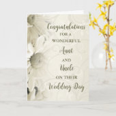 Tante en oom trouwdag gefeliciteerd kaart (Gele Bloem)