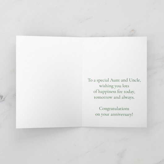 Tante en oomgeel Jubileum Kaart (Binnen)