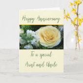 Tante en oomgeel Jubileum Kaart (Gele Bloem)