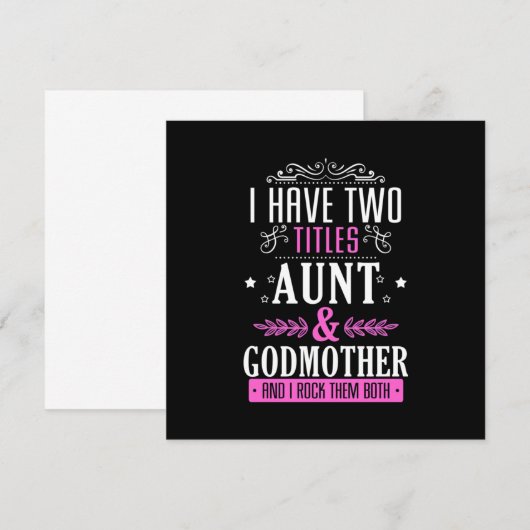 Tante En Peetmoeder Kaart (Voorkant / Achterkant)