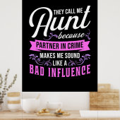 Tante en slechte invloed poster (Keuken)