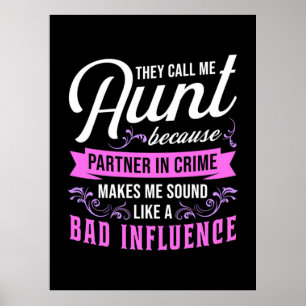 Tante en slechte invloed poster