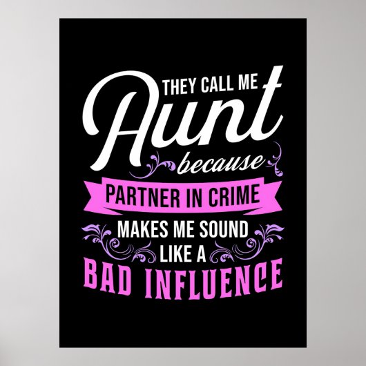 Tante en slechte invloed poster (Voorkant)