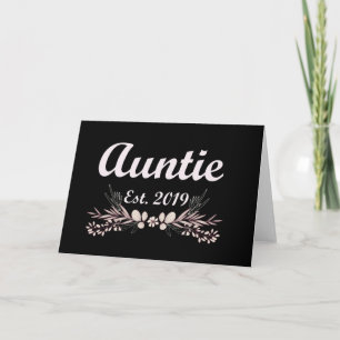 Tante Est. 2019 Nieuwe eerste keer Tante Floral Kaart