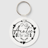 Tante Est 2024 Zwangerschapsaankondiging Tante Fun Sleutelhanger (Achterkant)