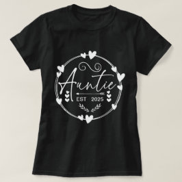 Tante Est 2025 Baby Aankondiging Cool Tante Humor T-shirt