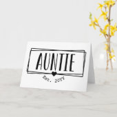 tante Est. Aangepaste tante nieuwe tante cadeautje Kaart (Gele Bloem)