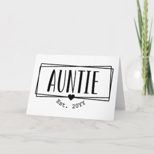 tante Est. Aangepaste tante nieuwe tante cadeautje Kaart