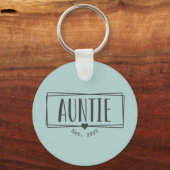 tante Est. Aangepaste tante nieuwe tante cadeautje Sleutelhanger (Voorkant)