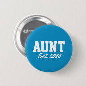 "Tante - est. date" nieuwheid Ronde Button 5,7 Cm (Voorkant /achterkant)