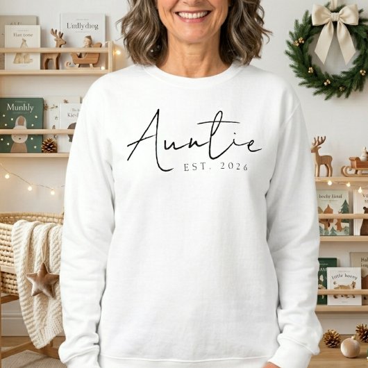 Tante EST Jaar Familie Script Ontwerp Trui