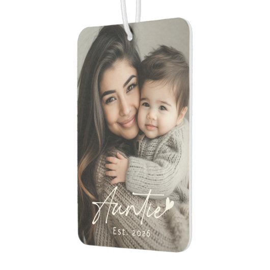 Tante Est jaar handgeschreven script hart Luchtverfrisser (Links)