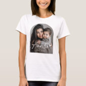 Tante Est jaar handgeschreven script hart T-shirt (Voorkant)