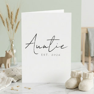 Tante EST Jaar Zoete Aankondiging Script Ontwerp