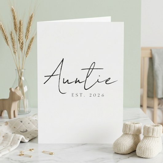 Tante EST Jaar Zoete Aankondiging Script Ontwerp