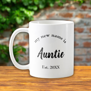 Tante Est Jaar Zwart Nieuwe Baby Familie Openbarin Koffiemok