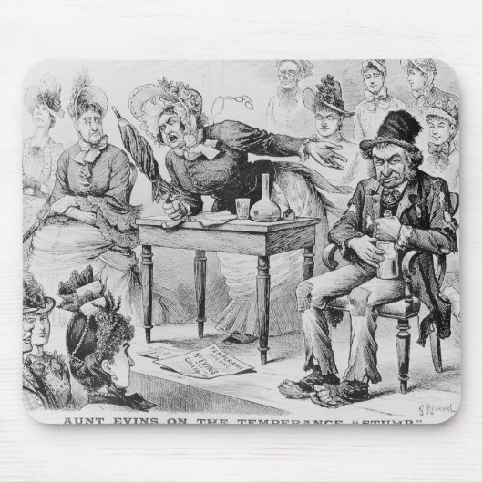Tante Evins op de Temperance 'Stump' Muismat (Voorkant)