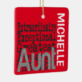 Tante Extraordinaire CUSTOM Keramisch Ornament (Rechts)