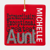 Tante Extraordinaire CUSTOM Keramisch Ornament (Achterkant)